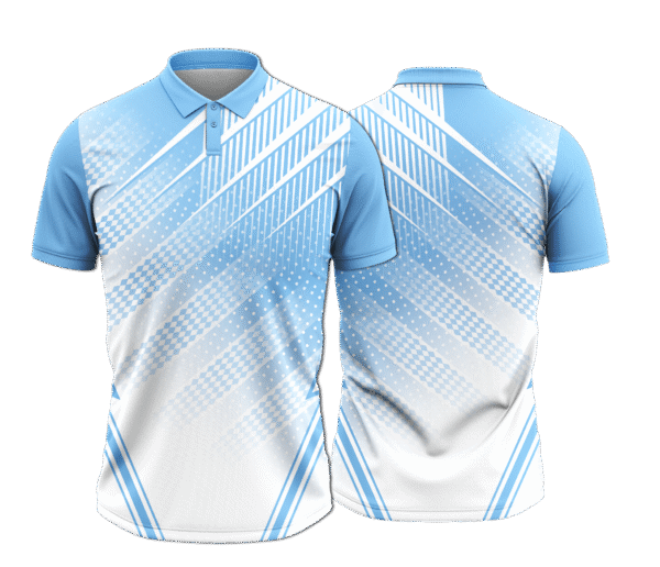 Custom Sublimation Polo Jersey – Sky Blue Edition