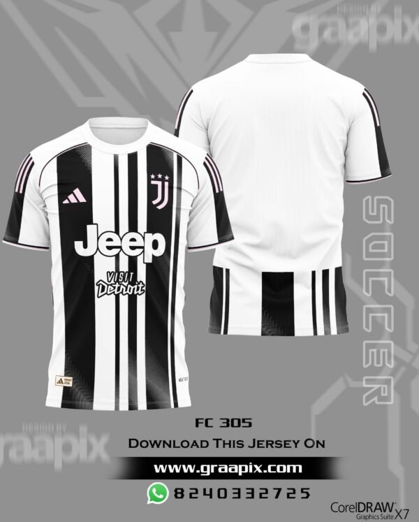 Juventus 25-26 Editable Jersey Design (CDR Format)