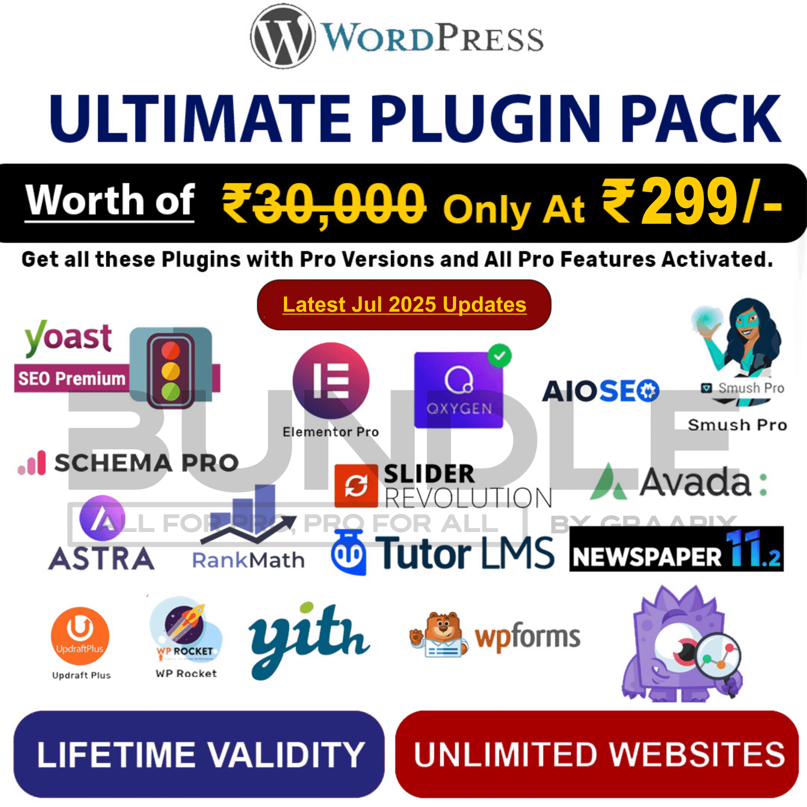 Ultimate WordPress Plugin Bundle worth ₹30,000 at Just ₹299 (July 2025 – Latest Updated) Instant Download