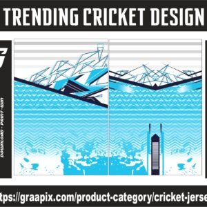 Trendy White and Blue Sublimation Jersey Design